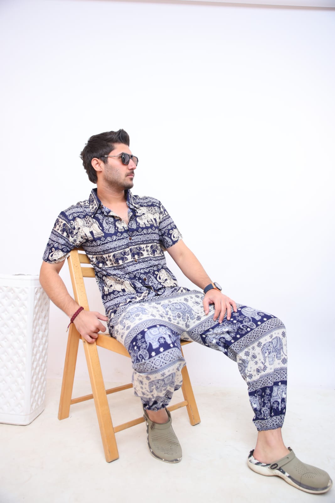 Ethnic Elephant Print Co-Ord Set – Premium Cotton